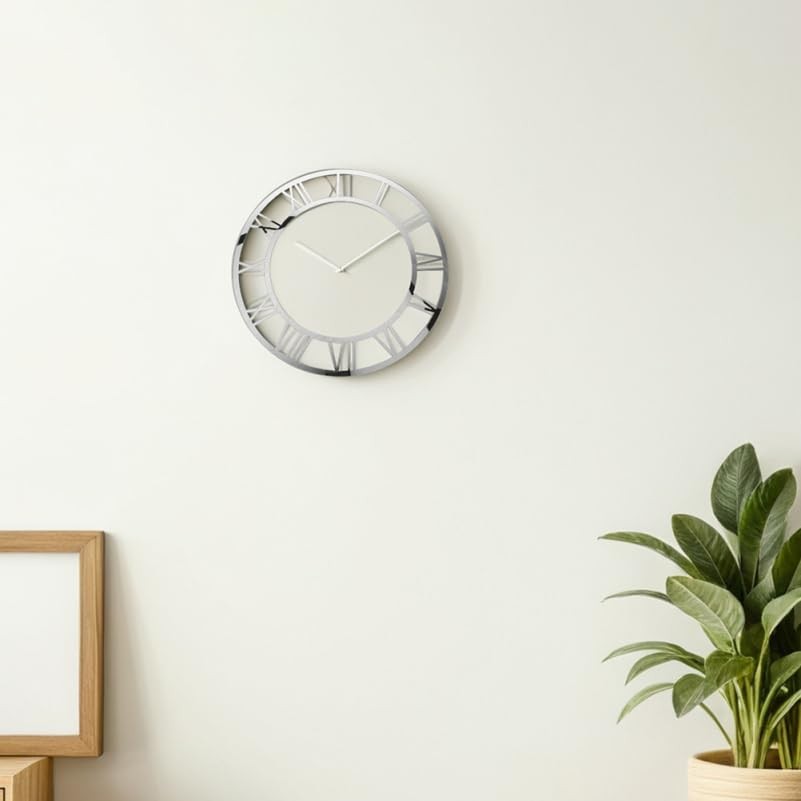 2pcs Roman Numeral Wall Clock Sticker Acrylic Mirror Clock Dial Decal for Ent…