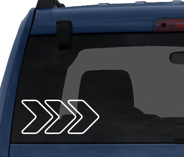 Chevron Arrows #1 – Direction Warning Icon Contour Cut – Car Tablet Vinyl Decal
