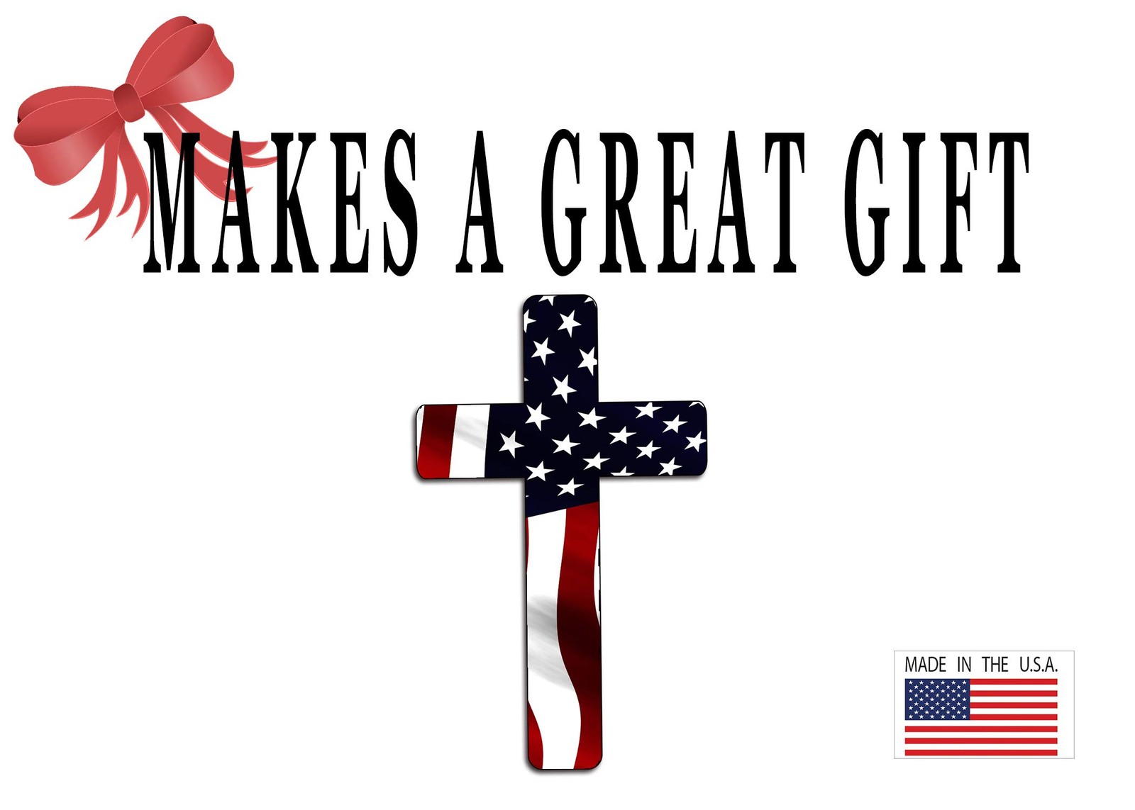Red White Blue Cross Decal Sticker Flag USA Large Inch Patriotic Decal Auto B…