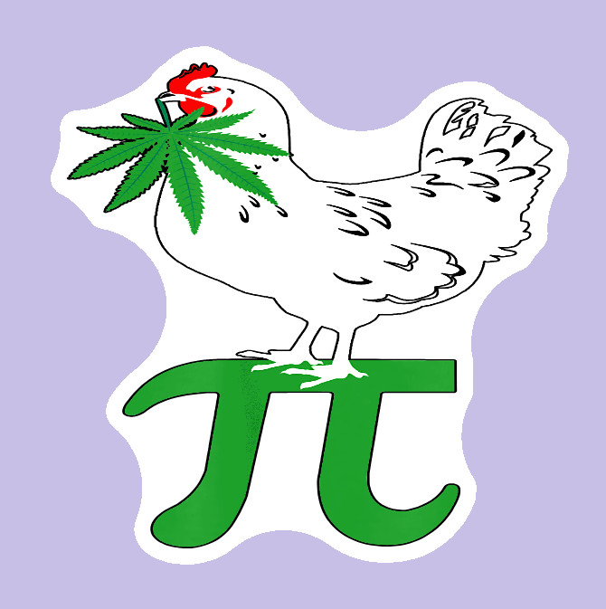 Chicken Pot Pie Weed Decal Weatherproof Stickers UV Safe Durable Added Vinyl Top
