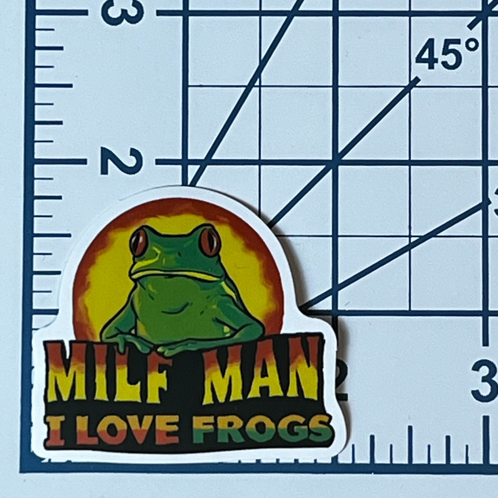 MILF Man I Love Frogs Sticker Funny Frog Vinyl Decal Retro Meme Laptop Bumper