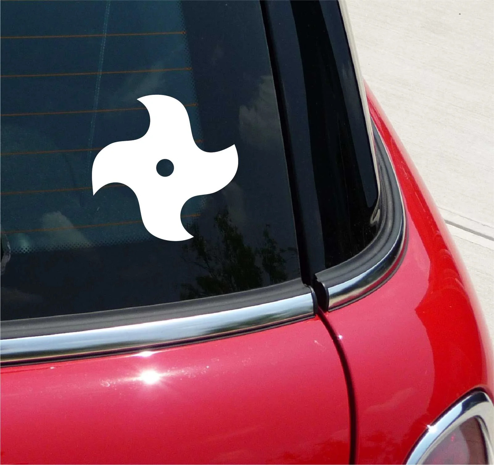 SHURIKEN THROWING STAR NINJA GRAPHIC DECAL STICKER CAR WALL DESIGN #1