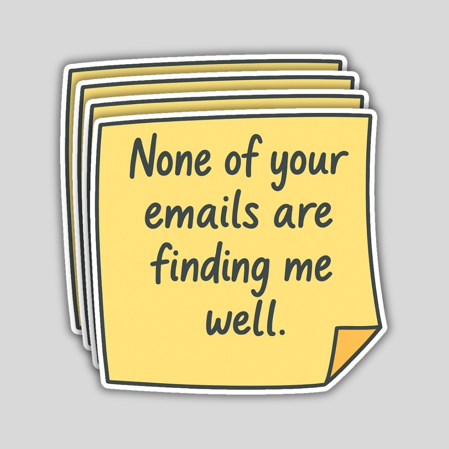 4Pcs Sarcastic "None of Your Emails" Vinyl Stickers – Funny Coworker Gift