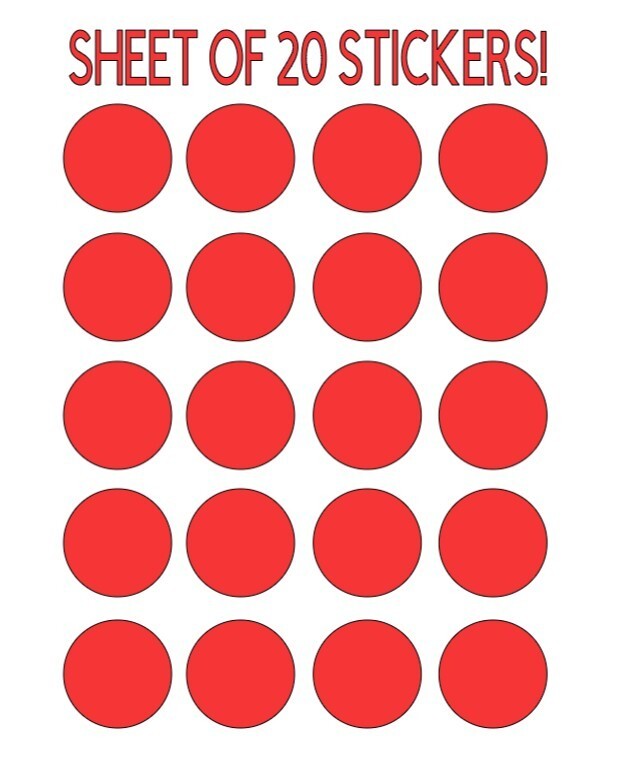Polka dot stickers! Pick size and color! Permanent outdoor glossy vinyl decals.