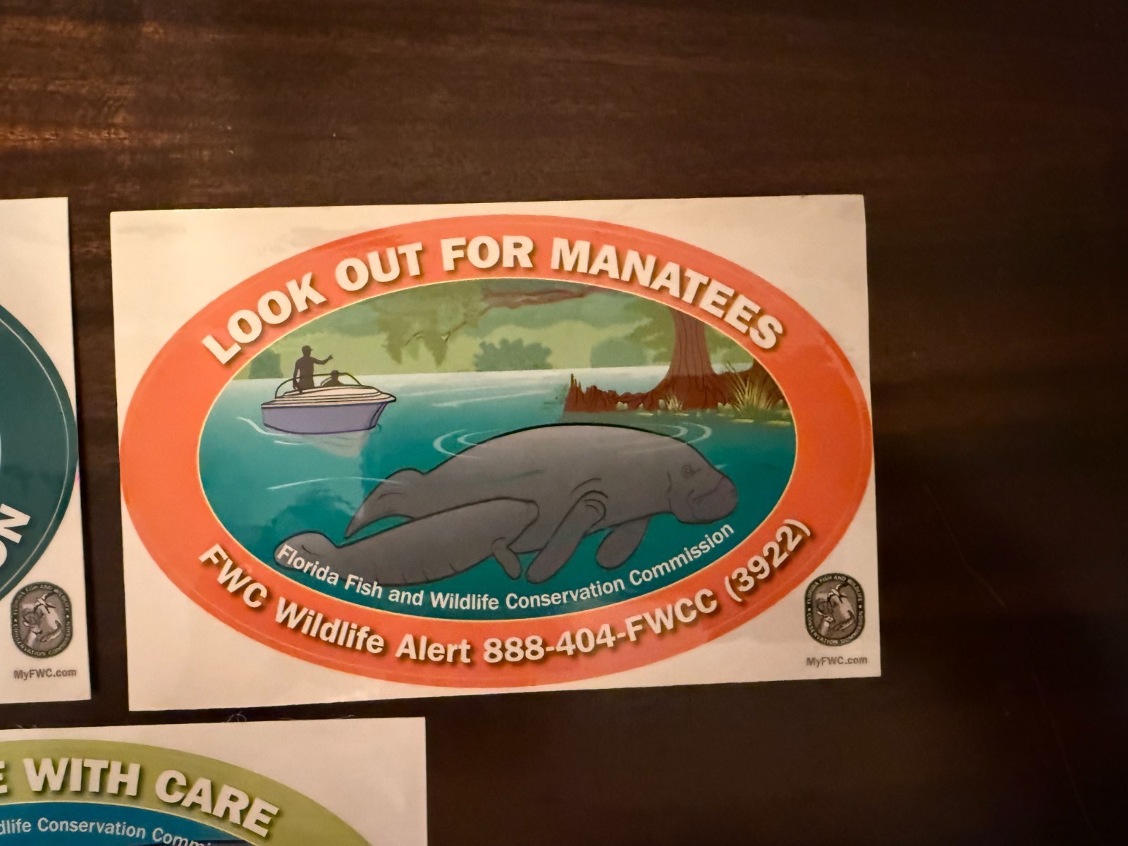 5 Turtle 5 Manatee~10 Decals Florida Fish & Wildlife Conservation Commission
