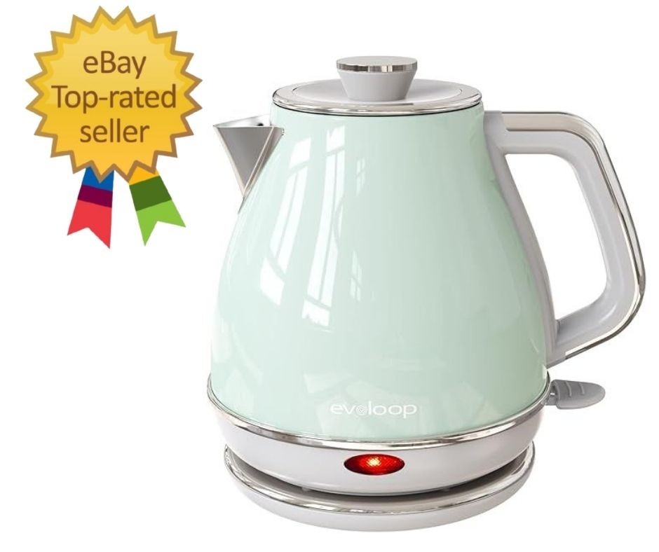 Electric Tea Kettle, 1500W /1.0L Hot Water Boiler Heater Pot, Retro Small Ele…