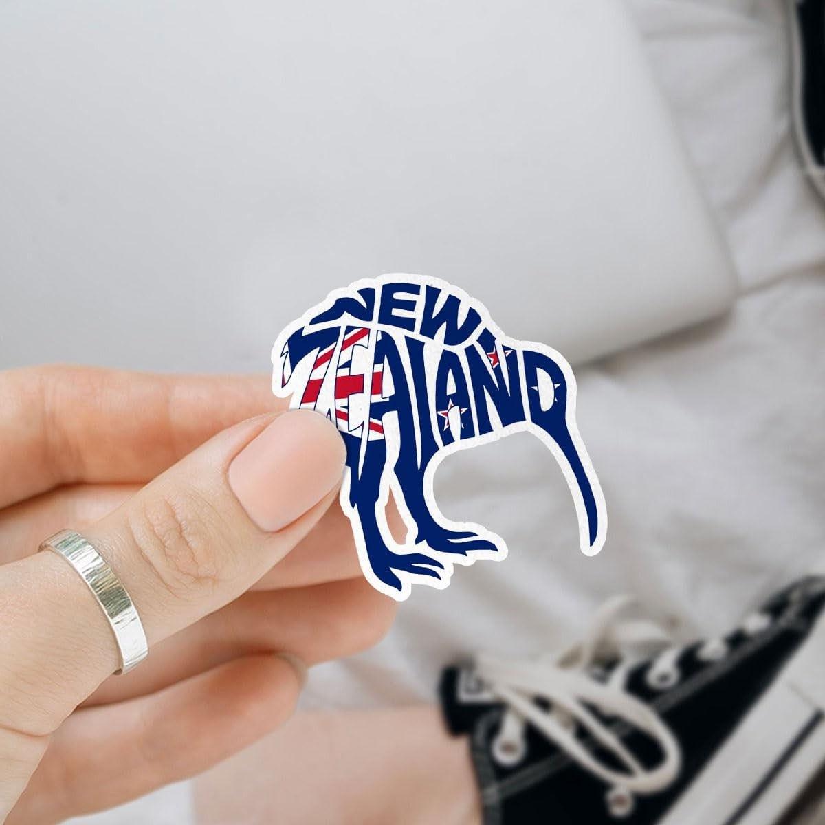 3Pcs New Zealand Sticker Funny Kiwi Bird Flag Design Gift for Women Friends Cowo