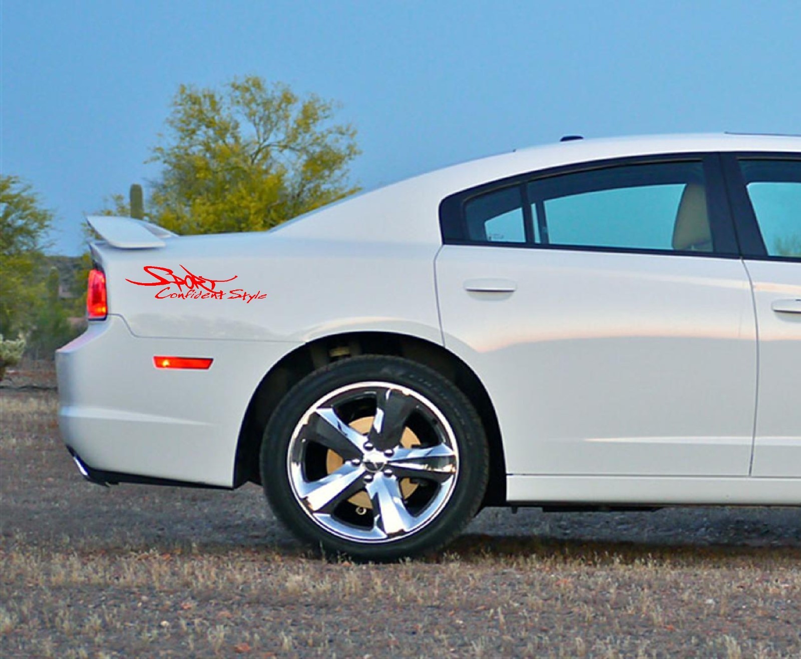 1 SET OF 2, SPORT CONFIDENT STYLE DECAL STICKER DODGE FORD CHEVY