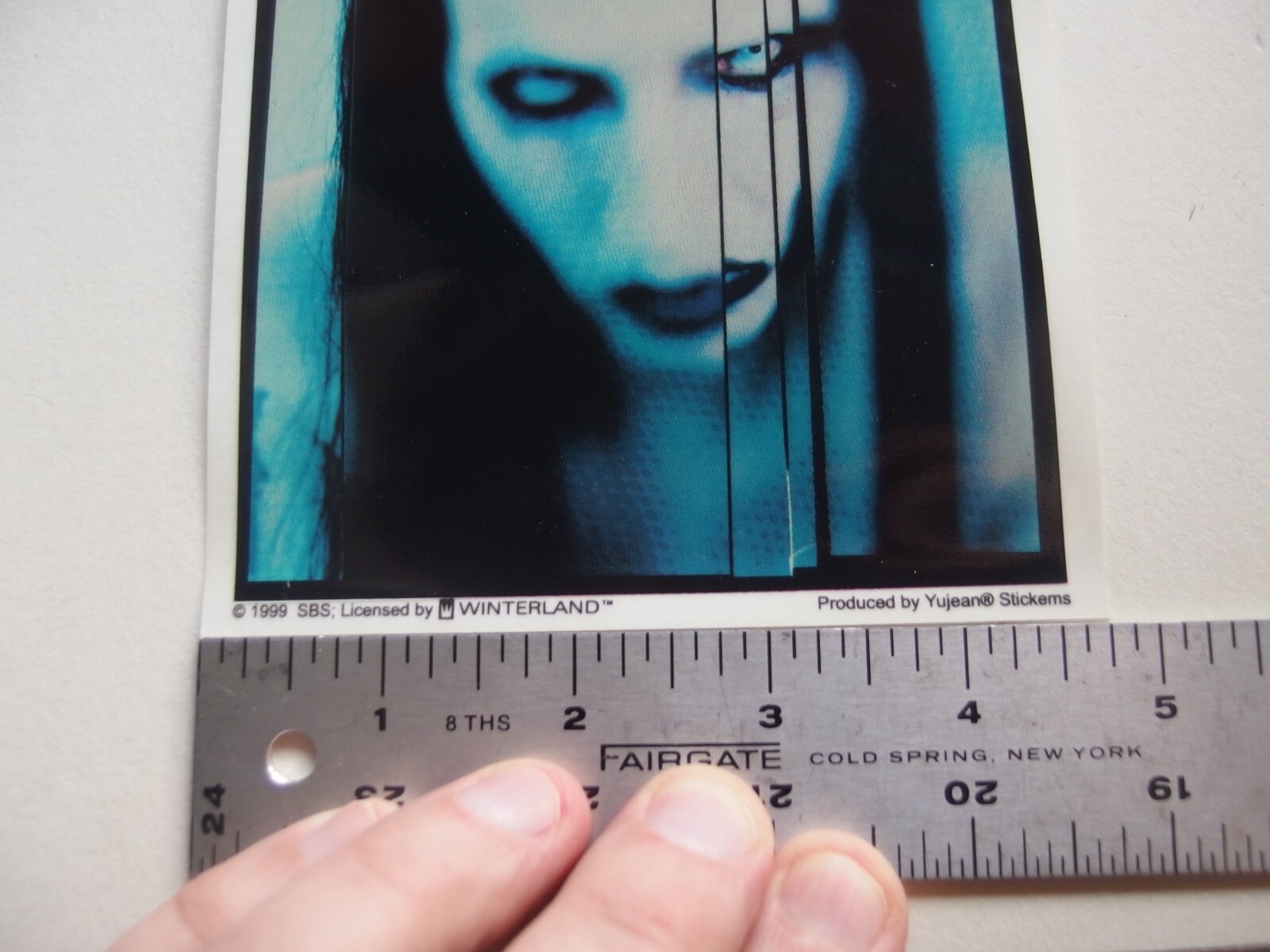 Vintage Marilyn Manson Sticker 1999 Long Hard Road Out of Hell 🔥 Winterland