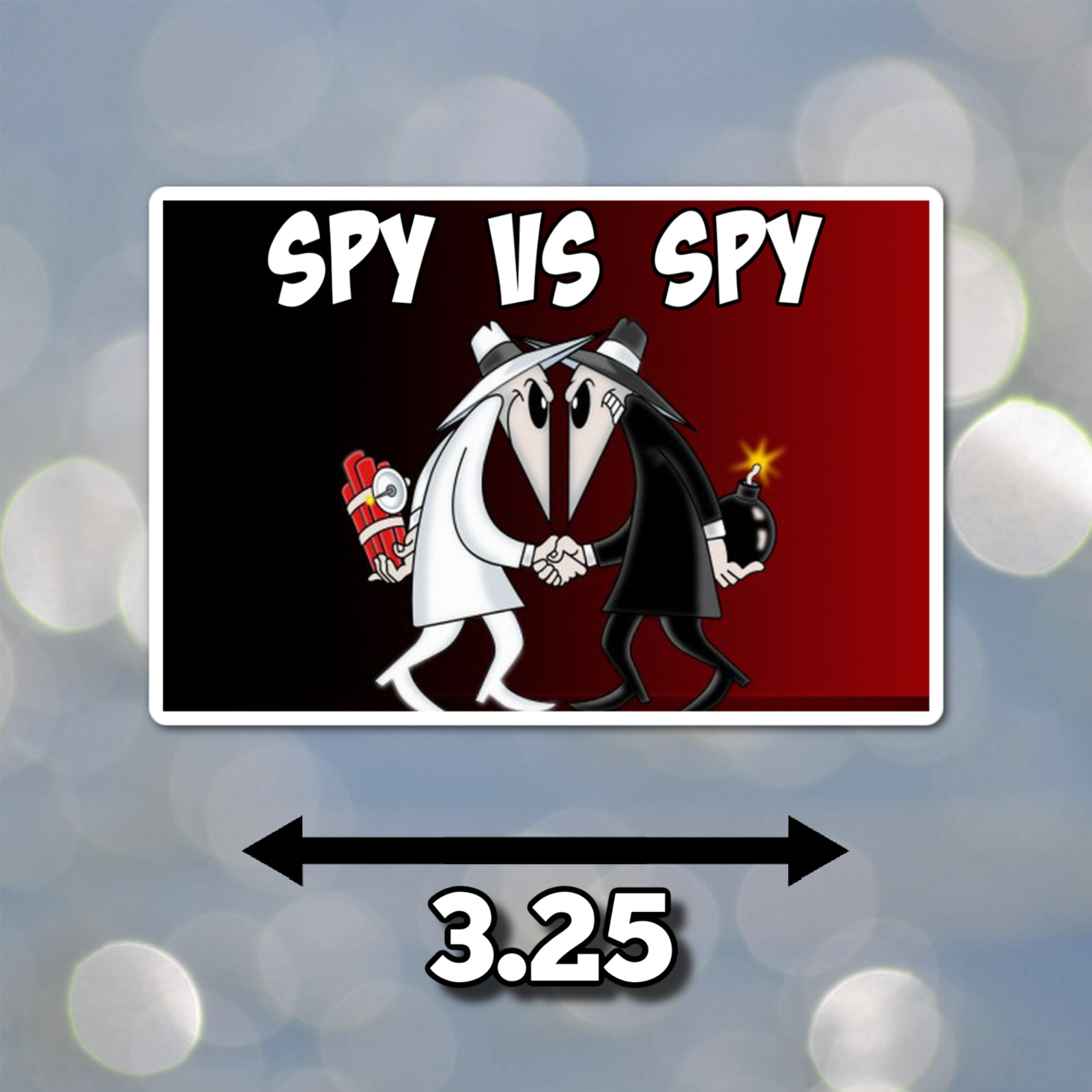 Set of 3 Spy vs Spy Nostalgic Spy Video Game classic Laminated Laptop Sticker