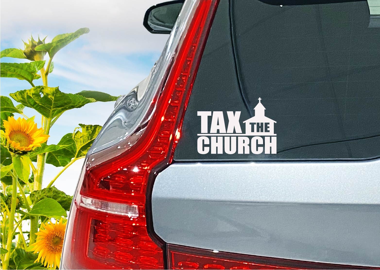 Tax The Church Decal Sticker Income Taxes Anti Breaks Rich Religion Tariffs USA