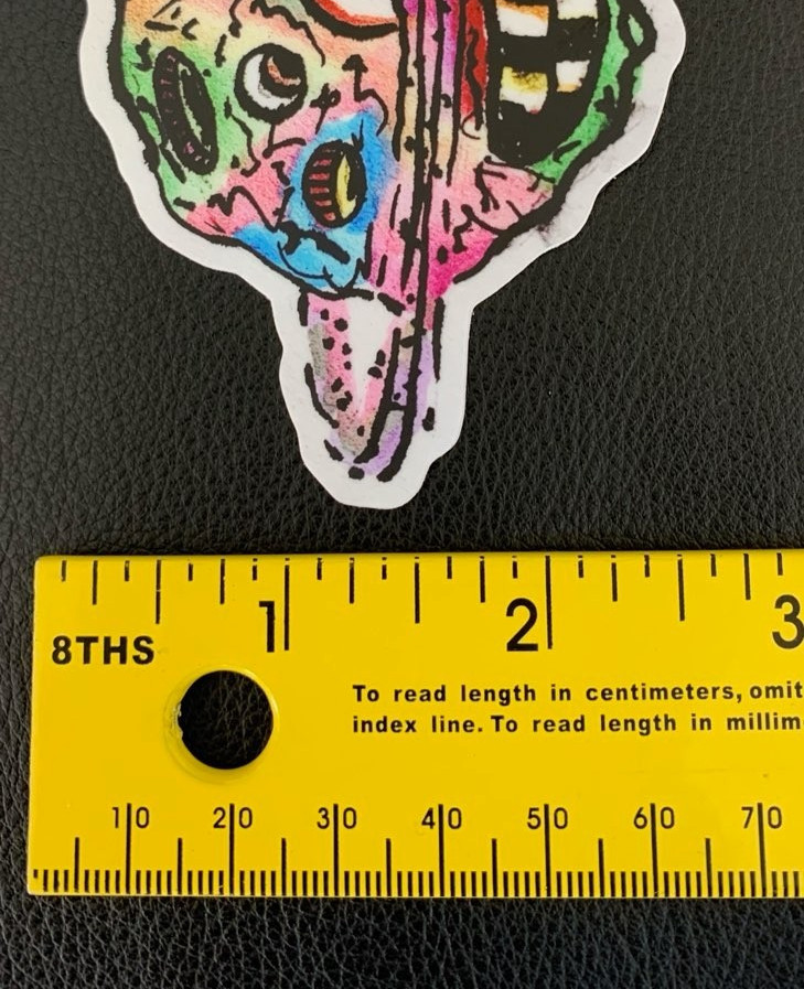Vinyl sticker of Silly Planet Funny Face Crazy Wacky Eye Cool Fun Outer Space