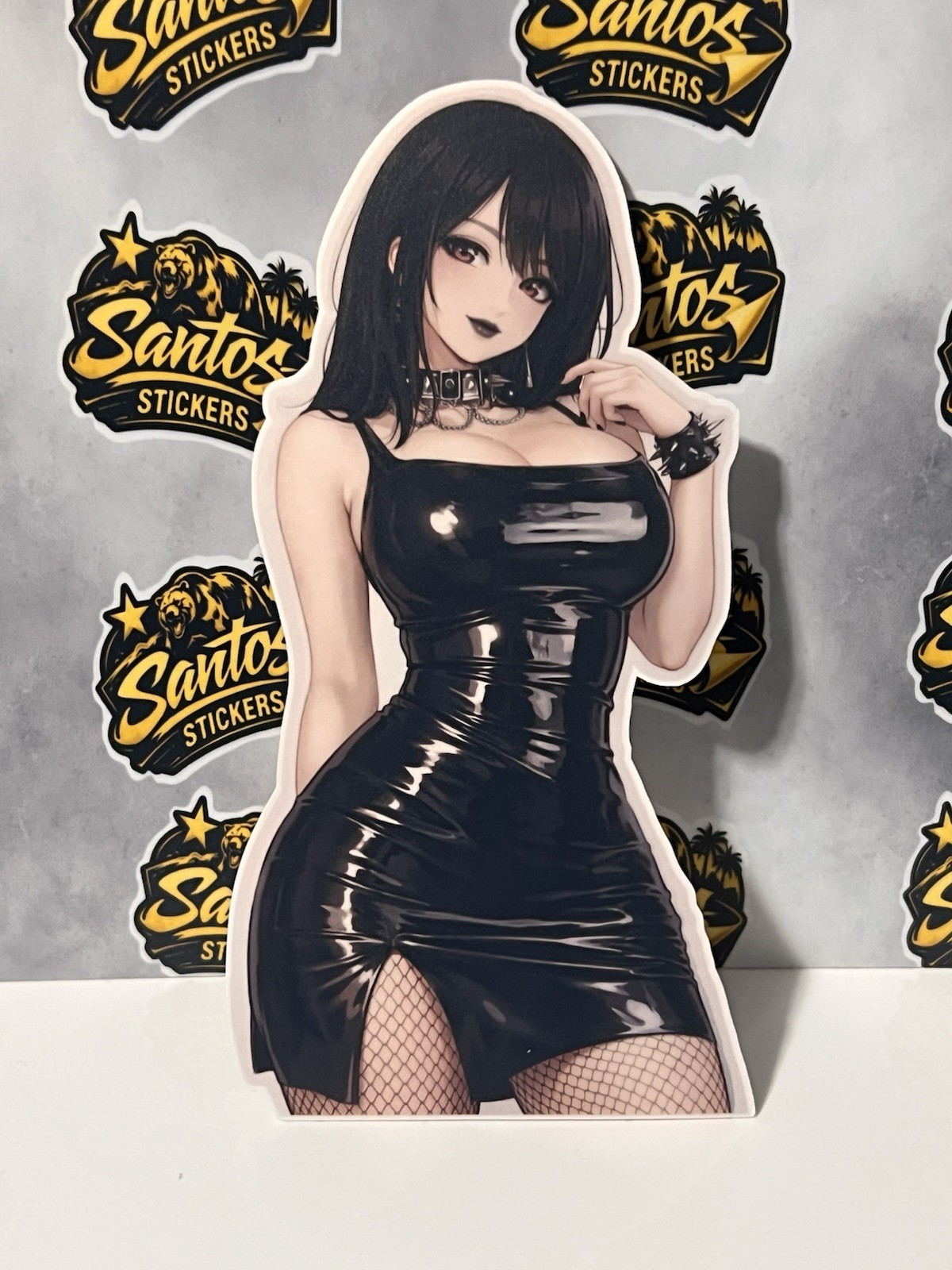 Anime goth girl Sticker , goth girl , 5×2.5