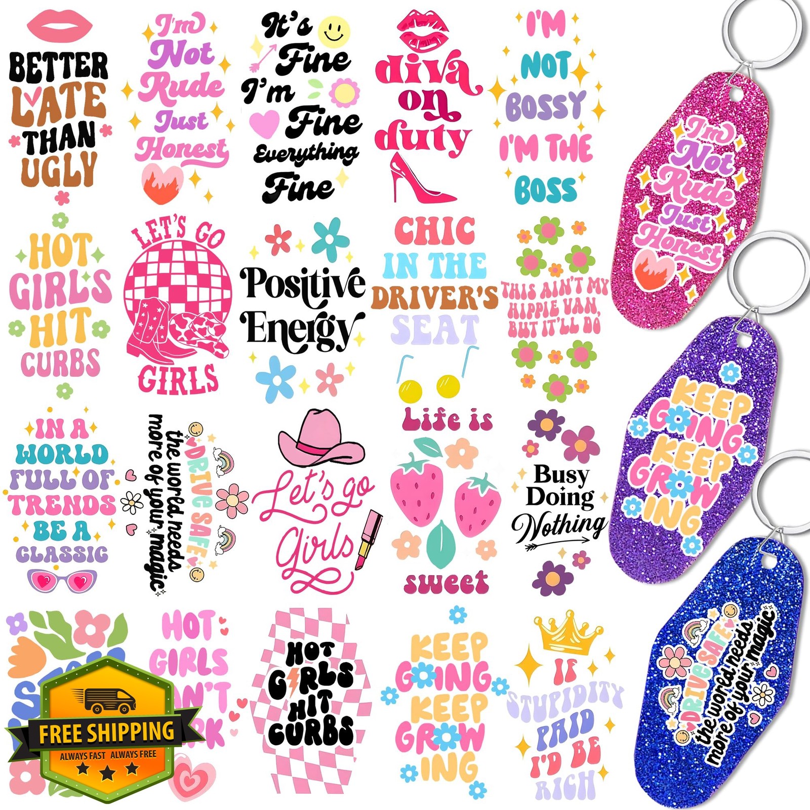 Hotlea UV DTF Stickers Girl Power