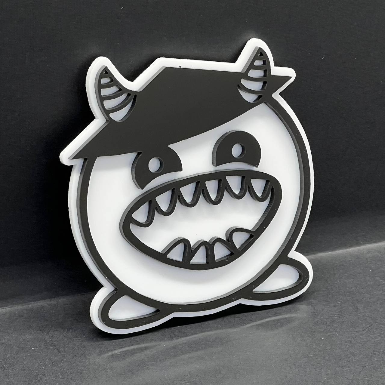 Custom LOGO company Emblem – Acrylic Car Badge w/ Your Text MULTICOLOR