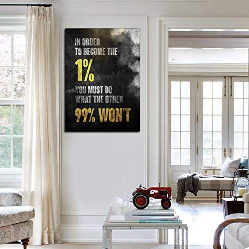 -1% Entrepreneur Motivational Canvas Wall Art -Inspirational Wall Art Poster …