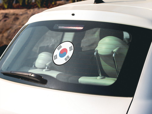 South Korea Flag Circle Sticker Decal