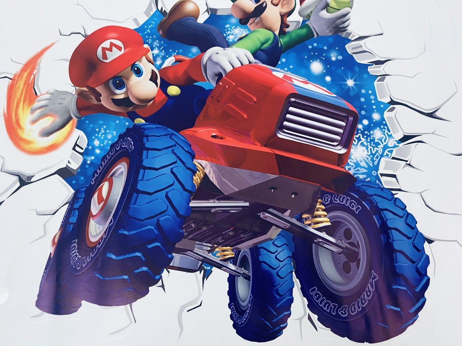 Super Mario Brothers Removable Wall Sticker 21"x 14.5" 3D Decal Kids Home Decor