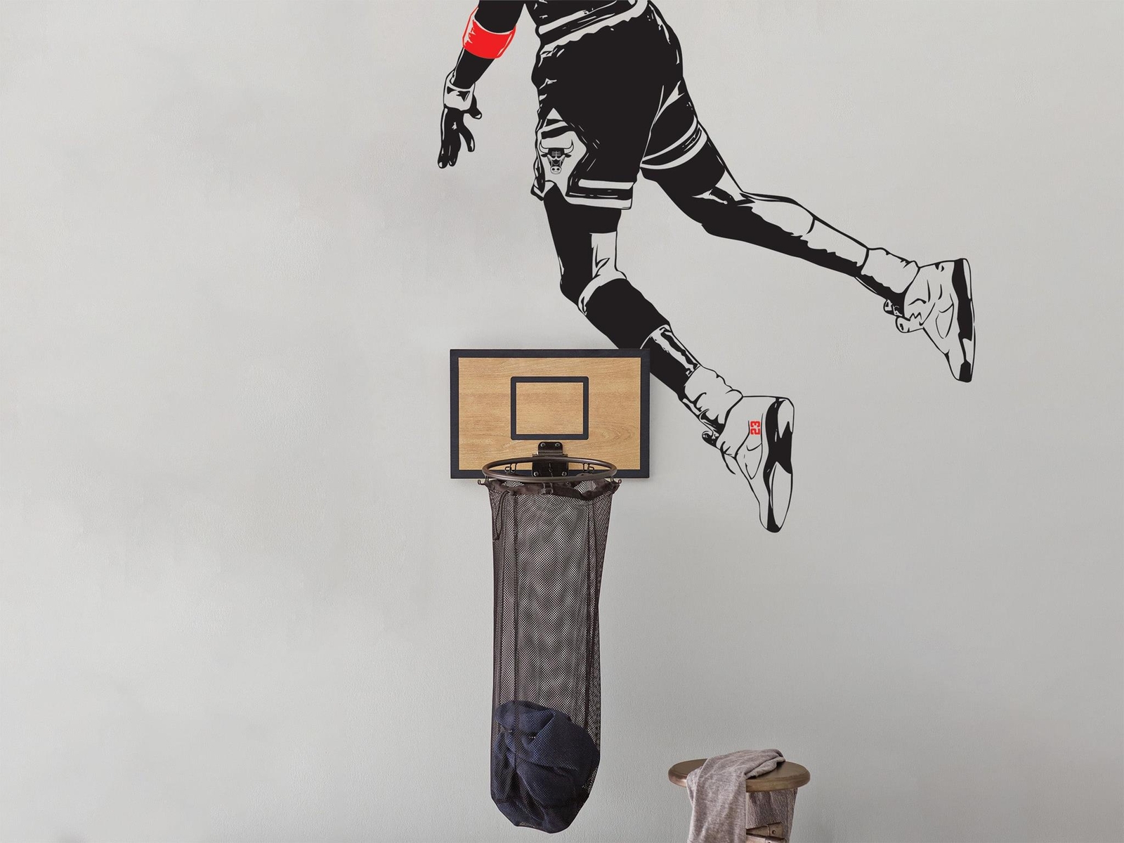 Dunking Wall Decal. Sneakerhead Wall Decor. Hypebeast Basketball Dunk Wall Art.