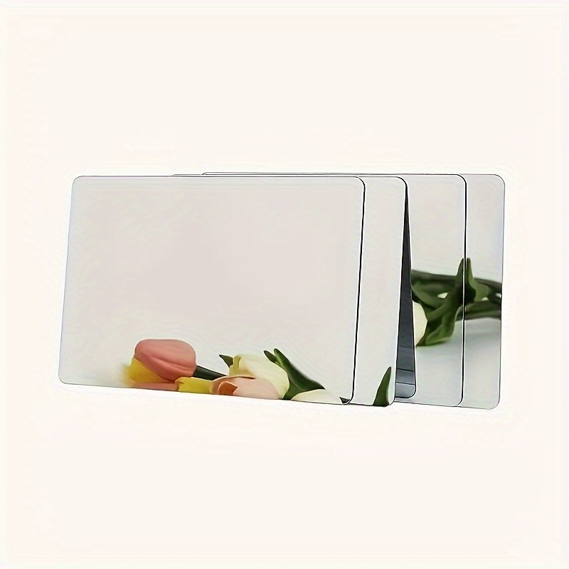 Removable Rectangle Mirror Tile Peel And Stick Living Room Dorm Hanging Decor