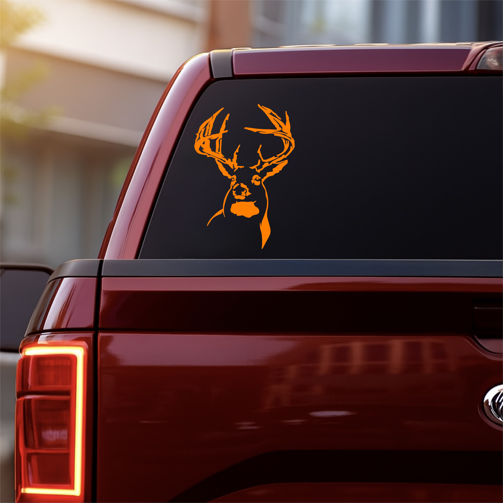 Whitetail Deer Sticker, Hunting Car Decal for Truck, Jeep, Window, Bumper, Boat