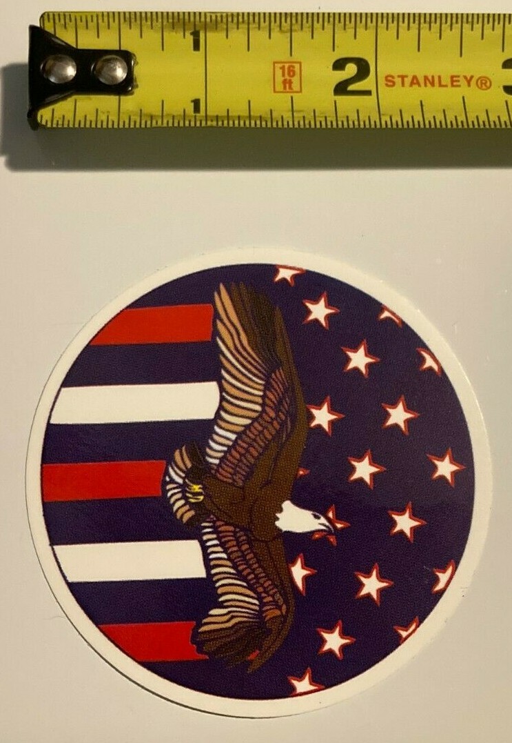 US Flag Patriotic Series Stickers Full Set of 7 Vending Machine Decals God Bless