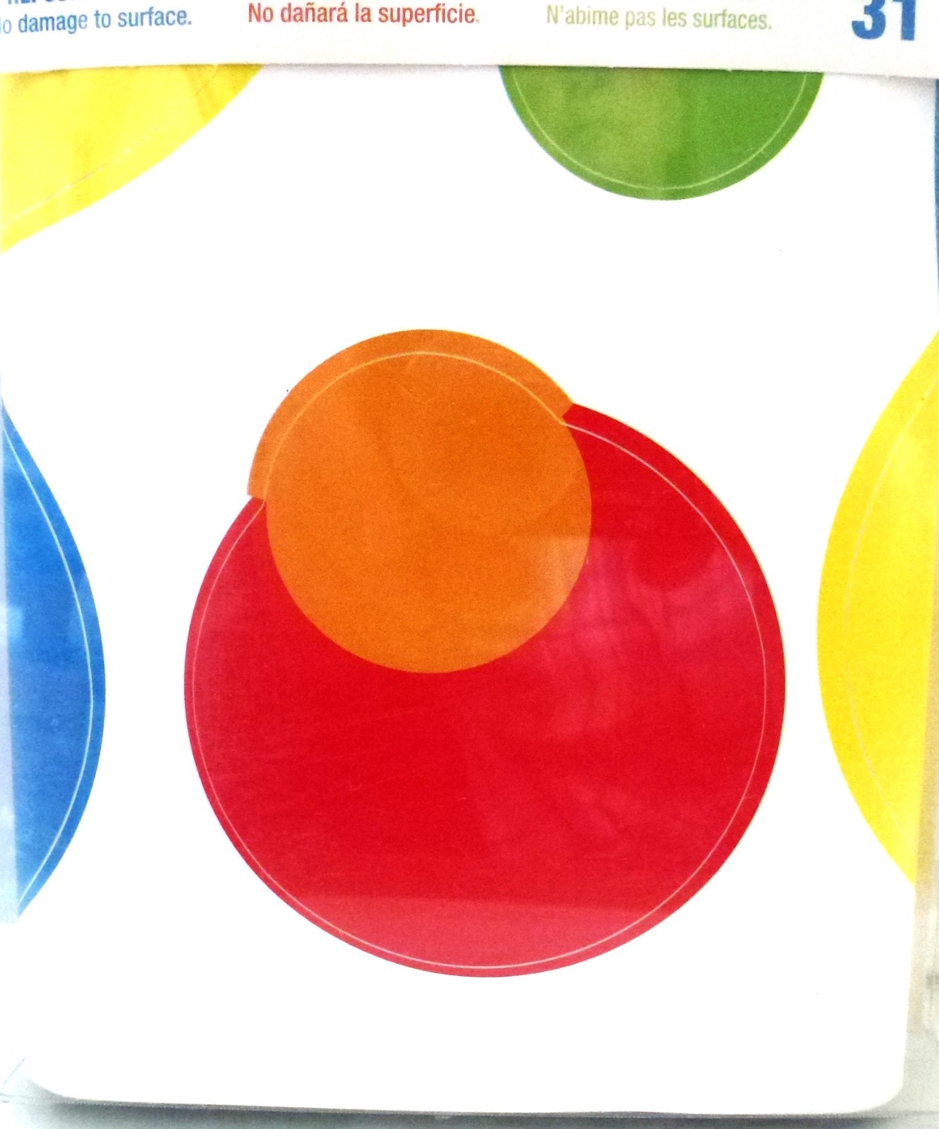 Roommates Multi-Colored Dots Peel & Stick Wall Decals 31 Self-Adhesive Pre-cut