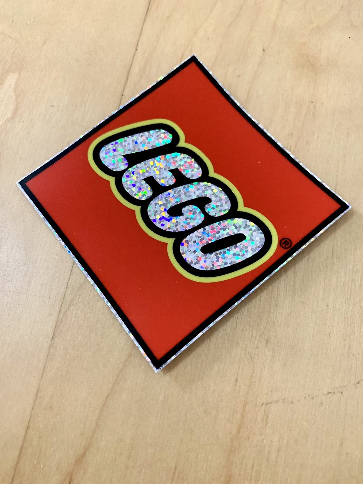 Lego Logo Sticker Glitter Shiny Vinyl Decal Red 3” Inch High Quality Waterproof