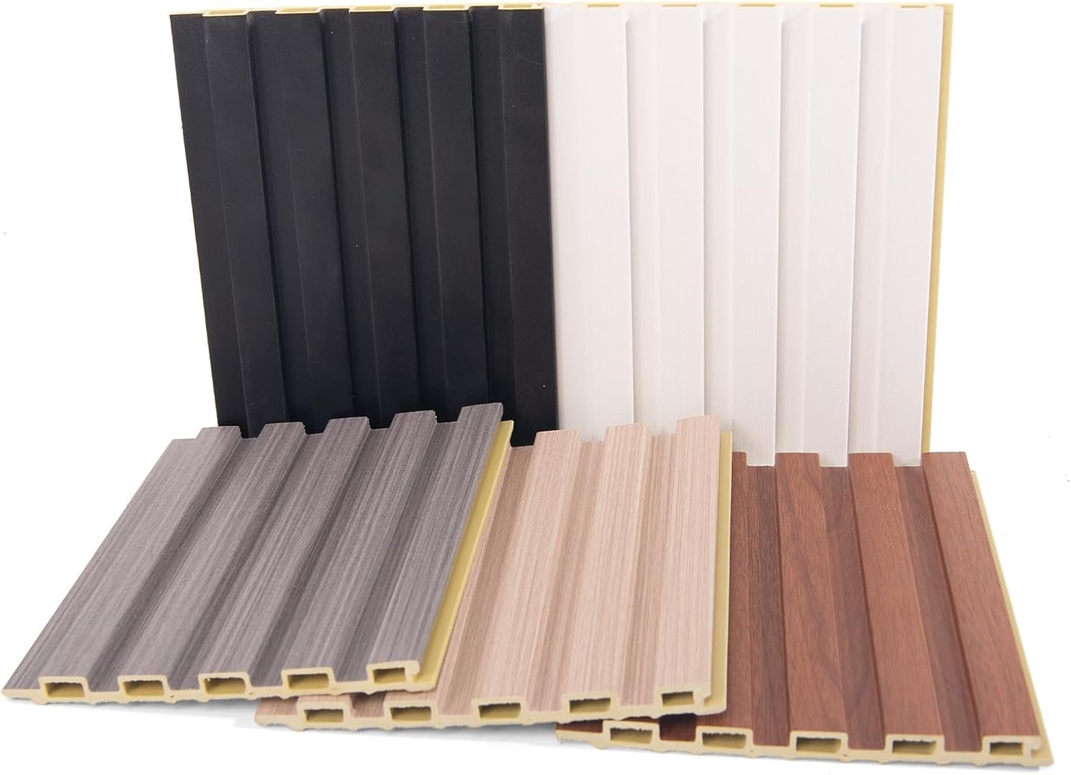 Versatile 6×6 in. WPC Slat Wall Paneling, Water-Resistant for Indoor Spaces