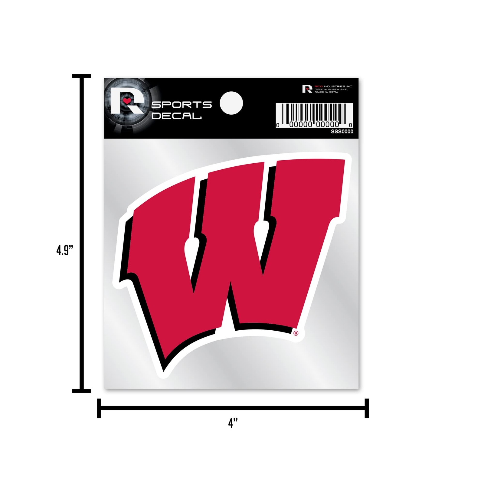 Team Logo Wall Art Decal 5×7 Inches Easy Peel and Stick Durable Vinyl USA Made