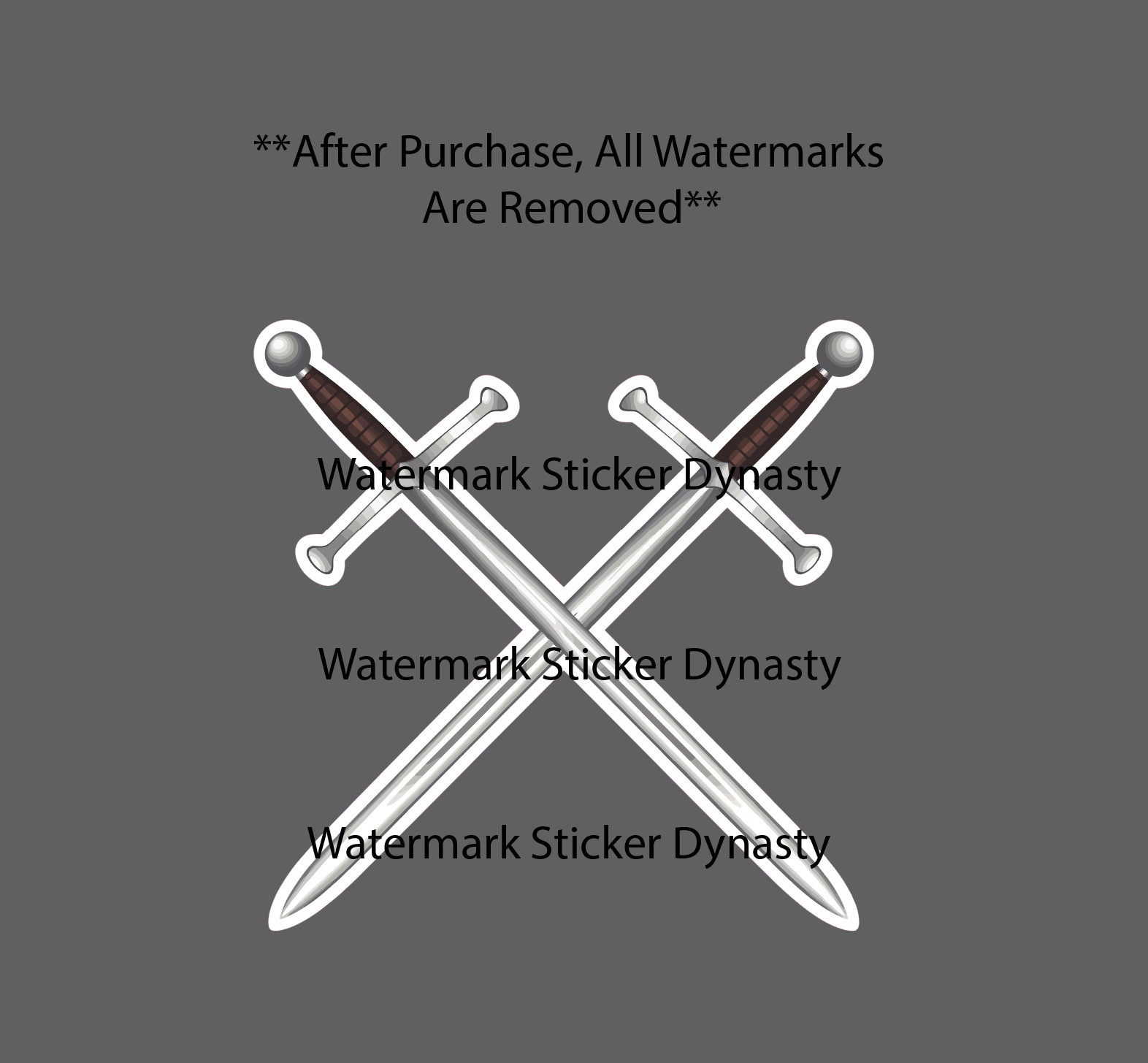 English Longswords Sticker Waterproof Decal Crossed War England Sword Gift NEW