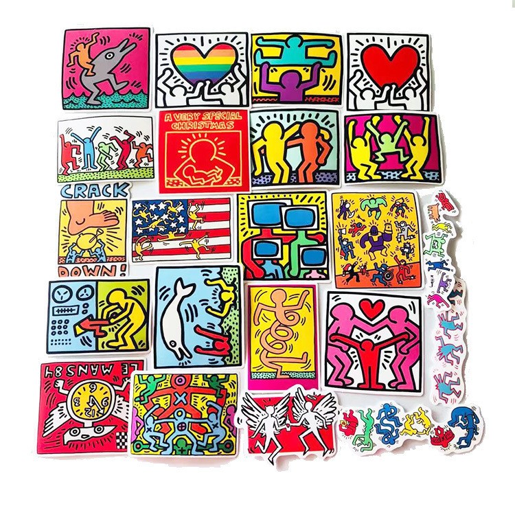 100pcs Waterproof Keith Haring Stickers, Artist STICKERS