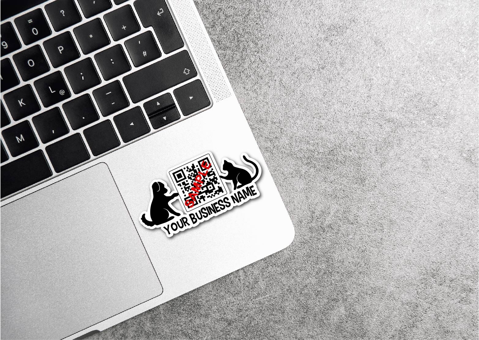 4" Custom Personalized Decal QR Code Dog Cat Small Business Advertising Groomer