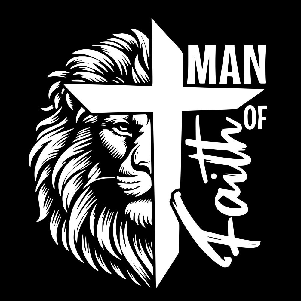 Christian Men Decal Man of Faith Sticker Car Window Christian