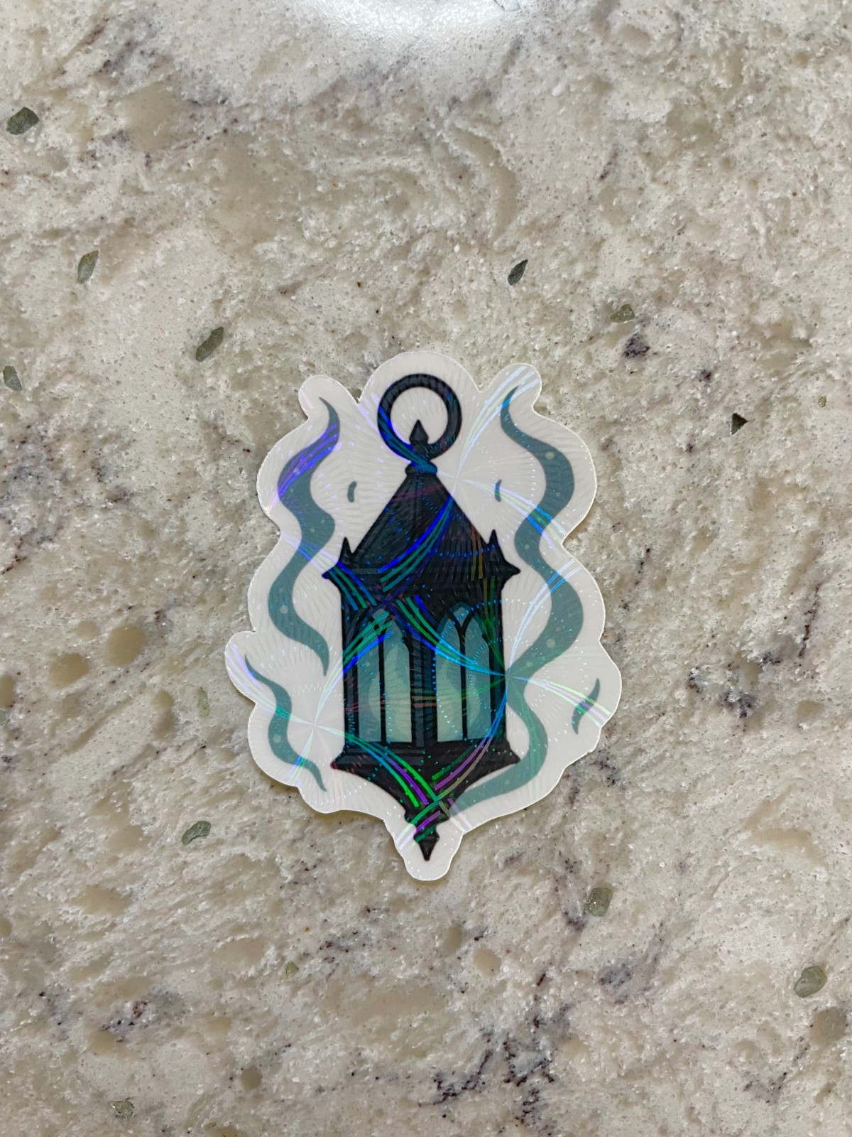 Ghost Lantern Sticker l Gloss or Holographic Laminate l Waterproof Decal