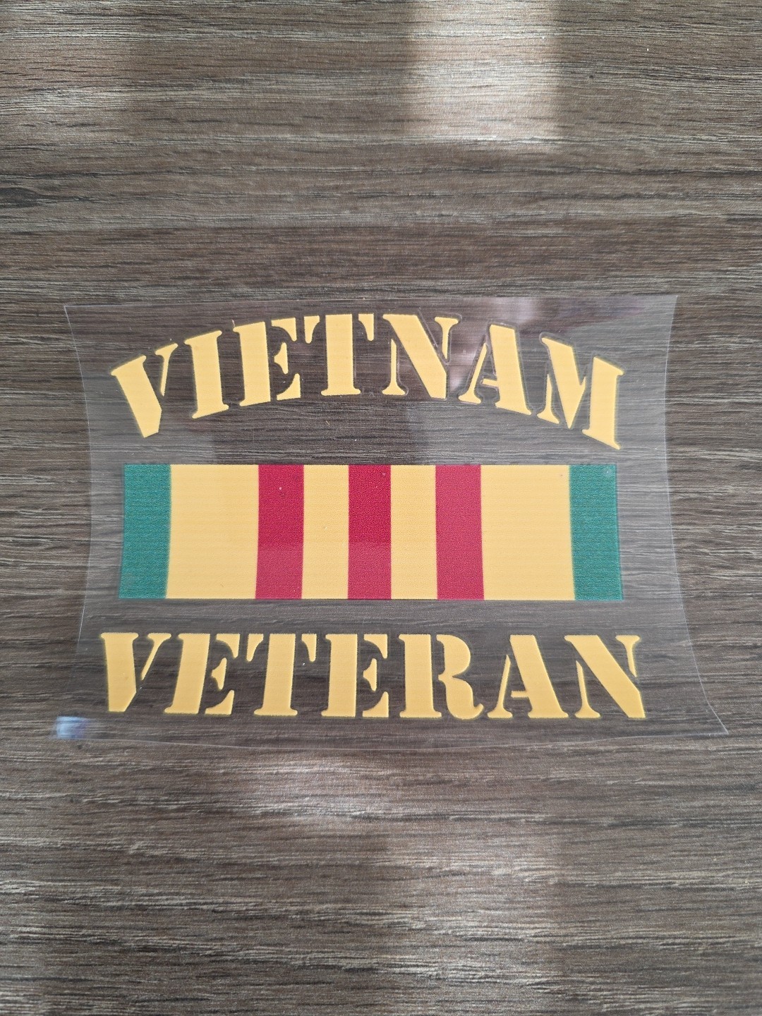 Vietnam Veteran UV DTF Decal Sticker Waterproof Raised Made In USA quality