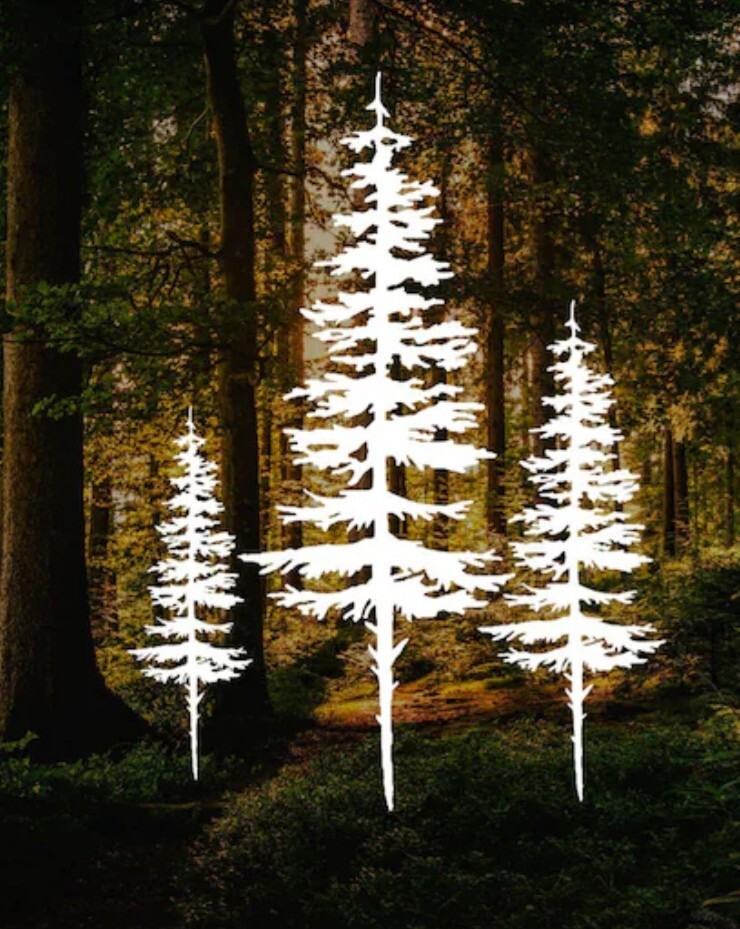 PINE TREES Vinyl Decal for SUV Car Truck Bumper Wall Window laptop