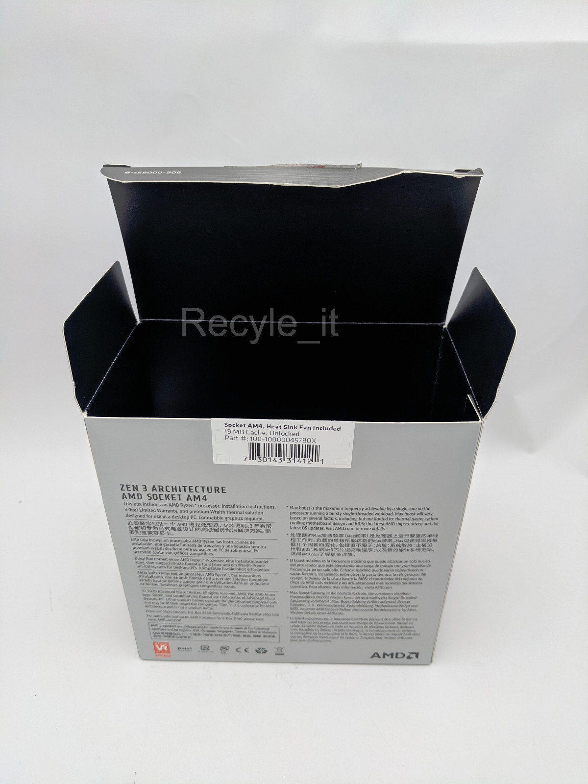 NEW Box ONLY-NO CPU Genuine AMD RYZEN 5 5500 6-Core CPU Retail Product