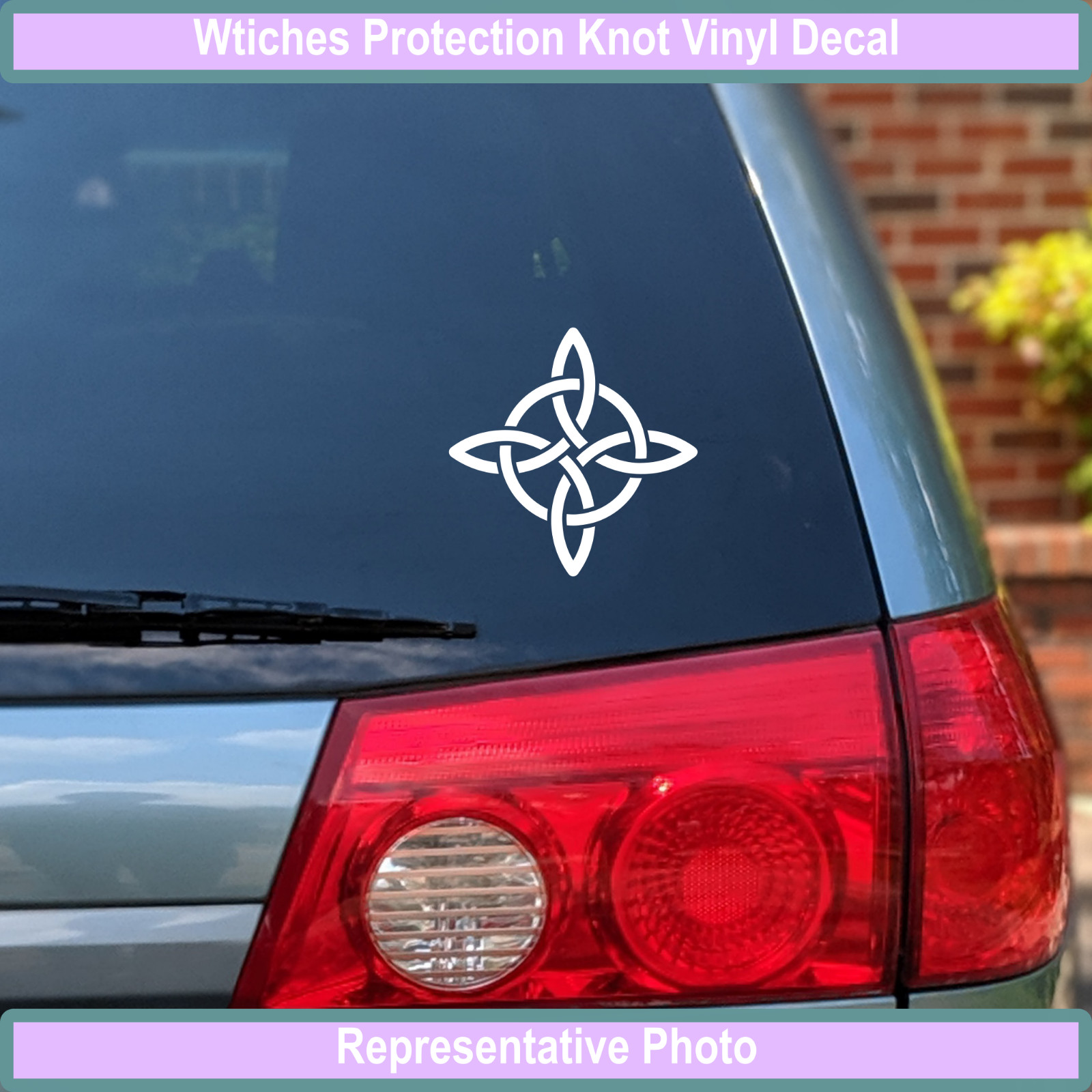 Witches Protection Knot Permanent Decal | For Cars, Water Bottles, Laptops