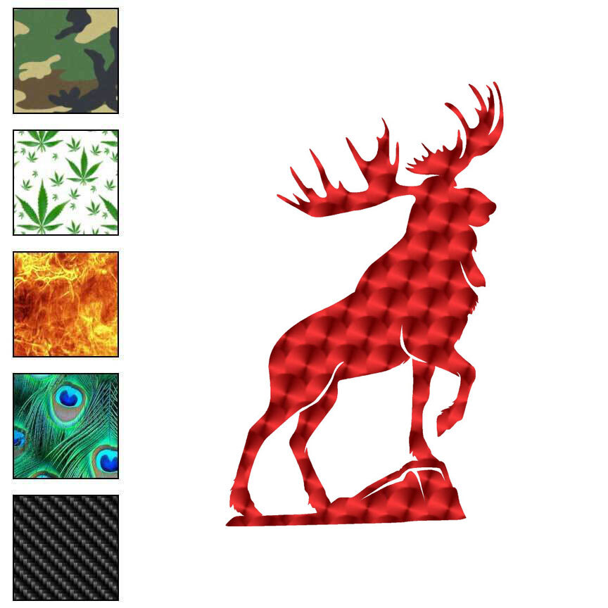 Moose Elk, Vinyl Decal Sticker, 40 Patterns & 3 Sizes, #7147