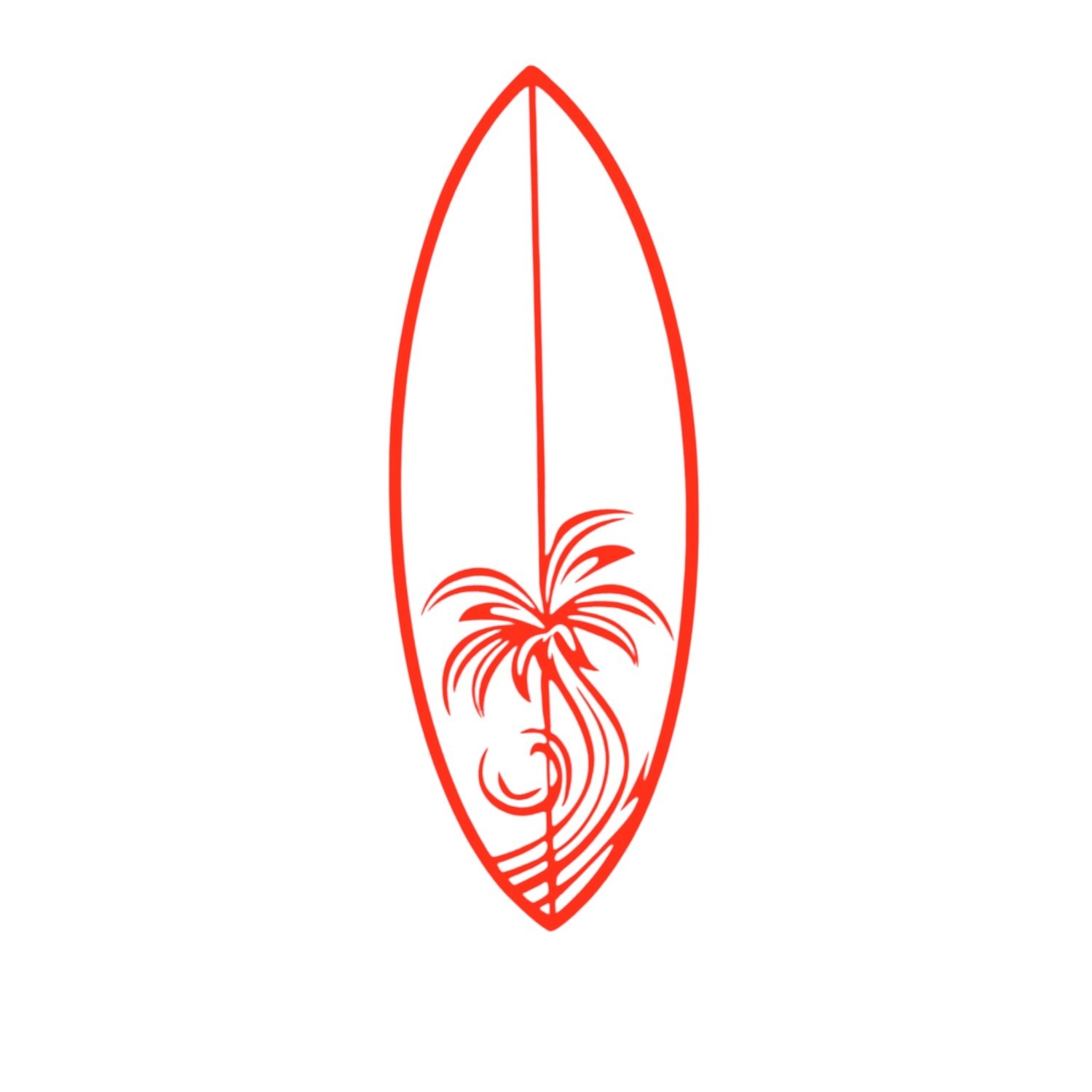 Surfboard Vinyl Decal for cars Laptops Any Smooth Surface design #21