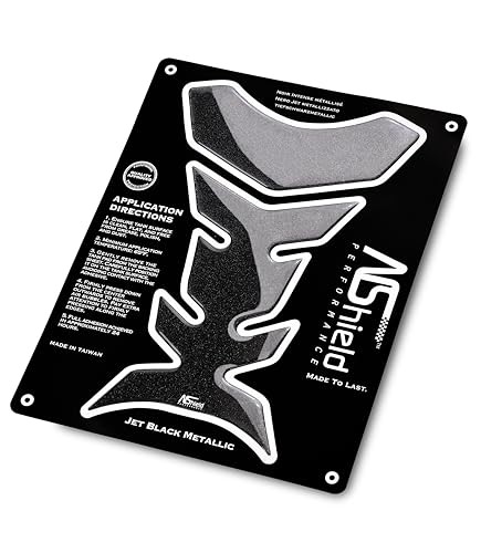 Jet Black Metallic Motorcycle Pad Pad Gas Tank Protector – 3D Jet Black Metallic