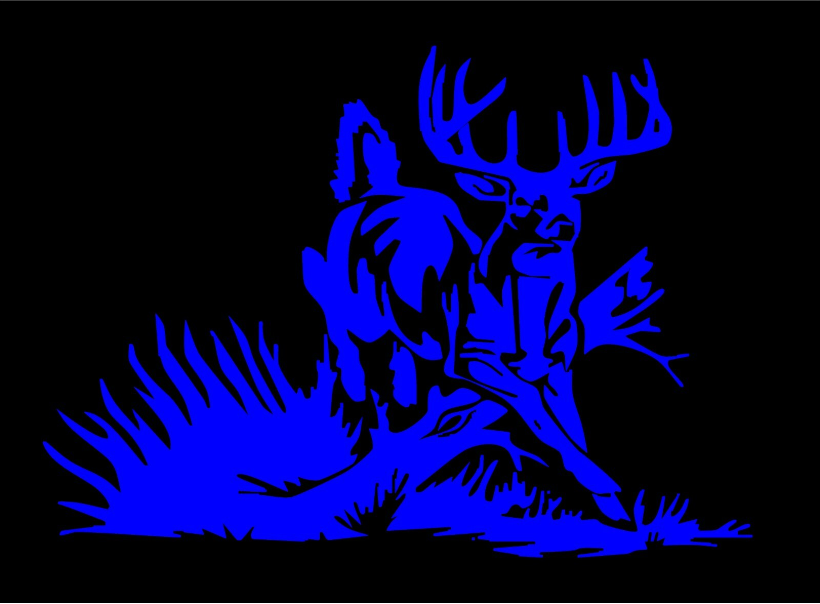 Whitetail Deer Decal Buck Jumping Log car truck vinyl sticker graphic
