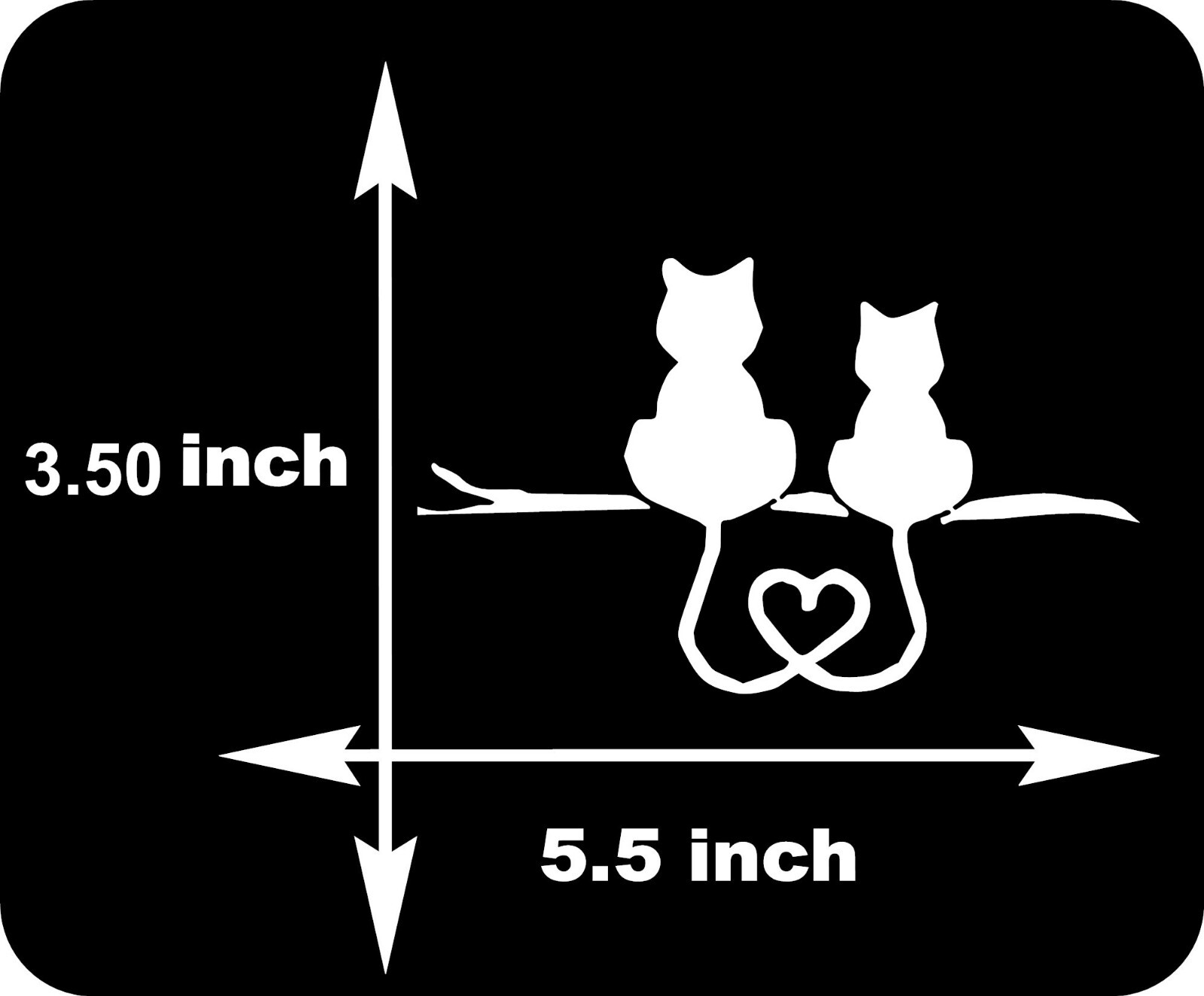 Love of Cats Vehicle Funny Die Cut Vinyl Decal Bumper Sticker 5.5" x 3.50"