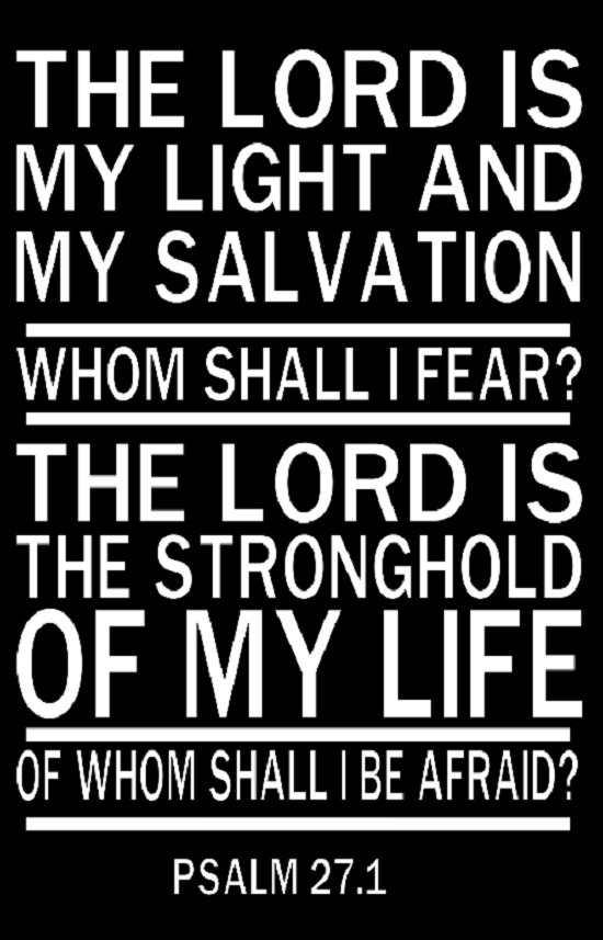 Inspirational Christian Decal. Bible Verse. PSALM 27.1 My Light My Salvation