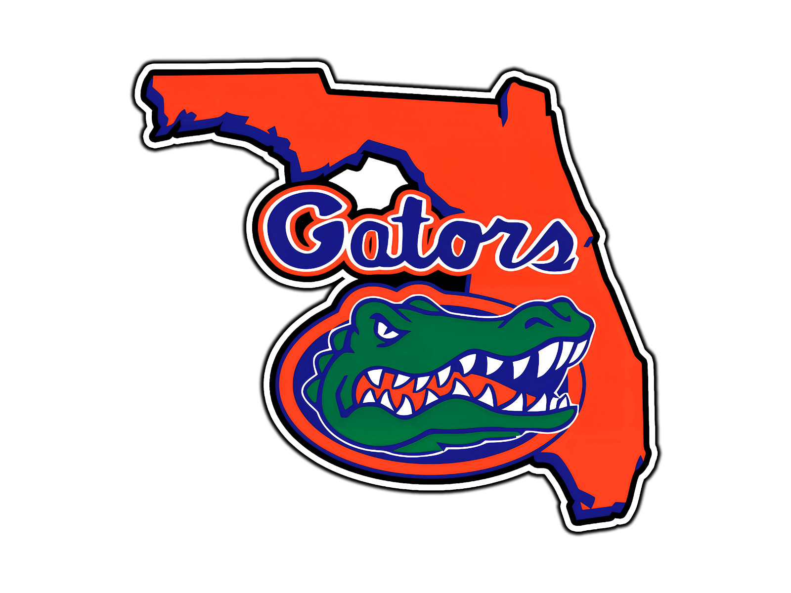 #225 Florida Gators FL State Logo Waterproof Vinyl Sticker Decal Die-Cut