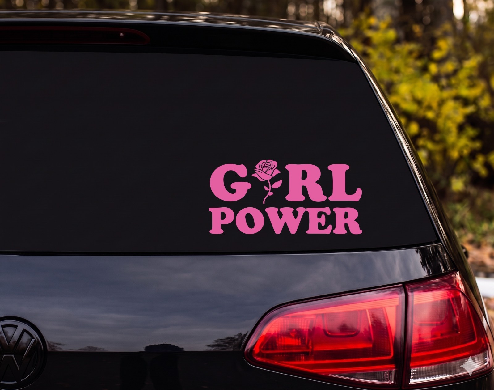 Girl Power Rose Text Vinyl Decal Sticker Laptop Wall Custom | Mom Gift