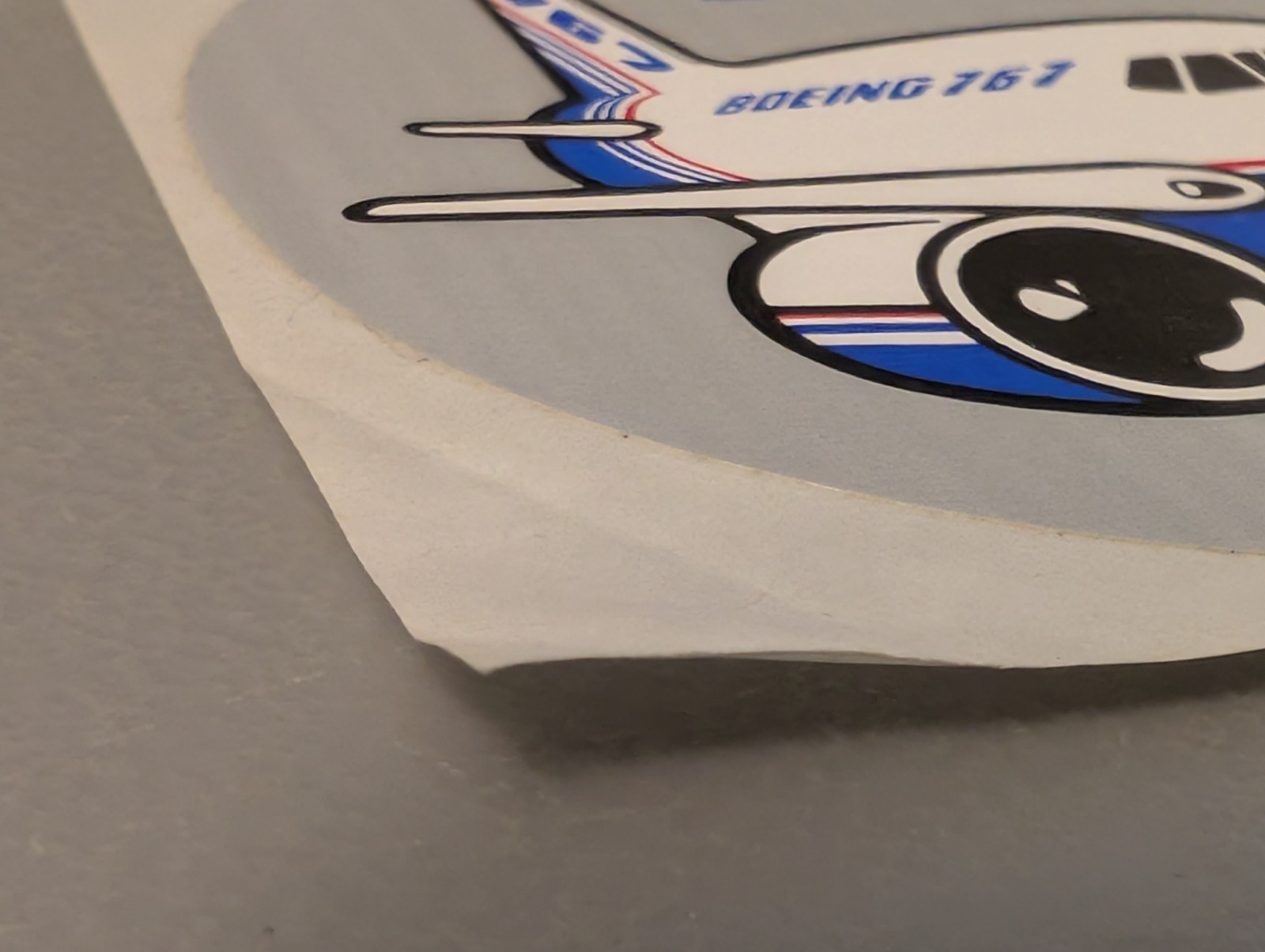 Vtg Boeing 767 Airplane Sticker – Jumbo 80s Pudgy Aviation Plane Aircraft Ad