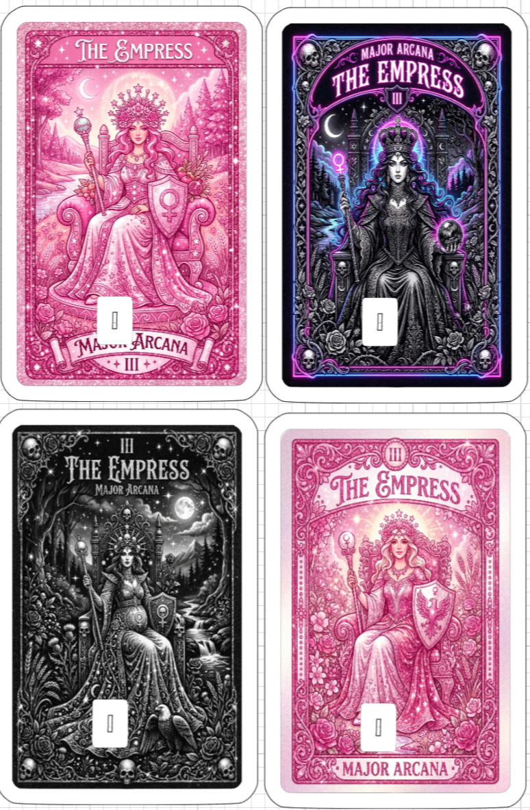 Pink Gothic THE EMPRESS Tarot Card Credit Debit ATM Skin Sticker Psychic Gift