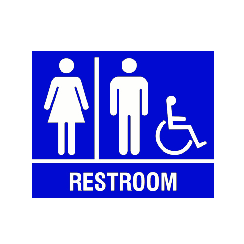 Unisex Handicap Public Restroom Bathroom Sign Business Store Window Wall Decal
